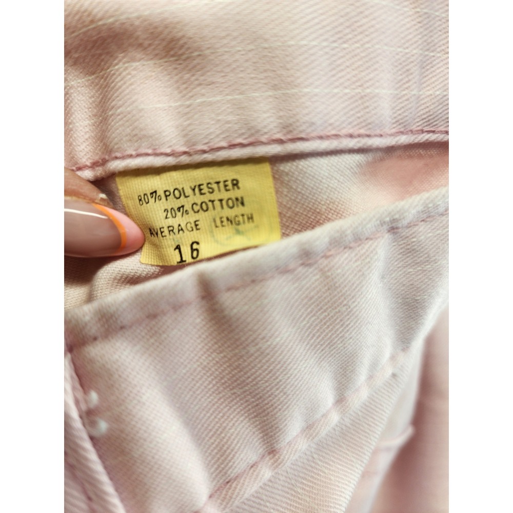 Vintage Pink High Waisted Straight Leg Pants Size 16 - Picture 3 of 9